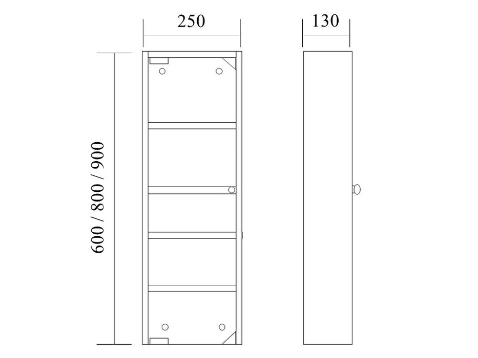 CORRO Stainless Steel Mirror Cabinet | D7029R | C7029R | B7029R