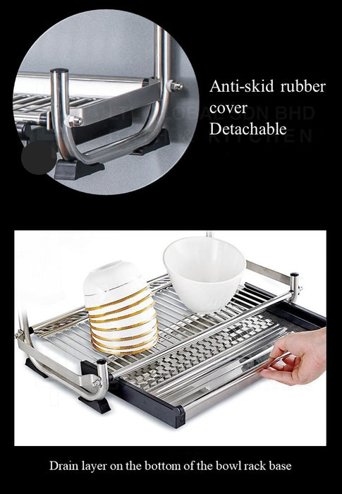 CORRO High Quality Stainless Steel 3 Tier Kitchen Dish Rack | CDR 58562