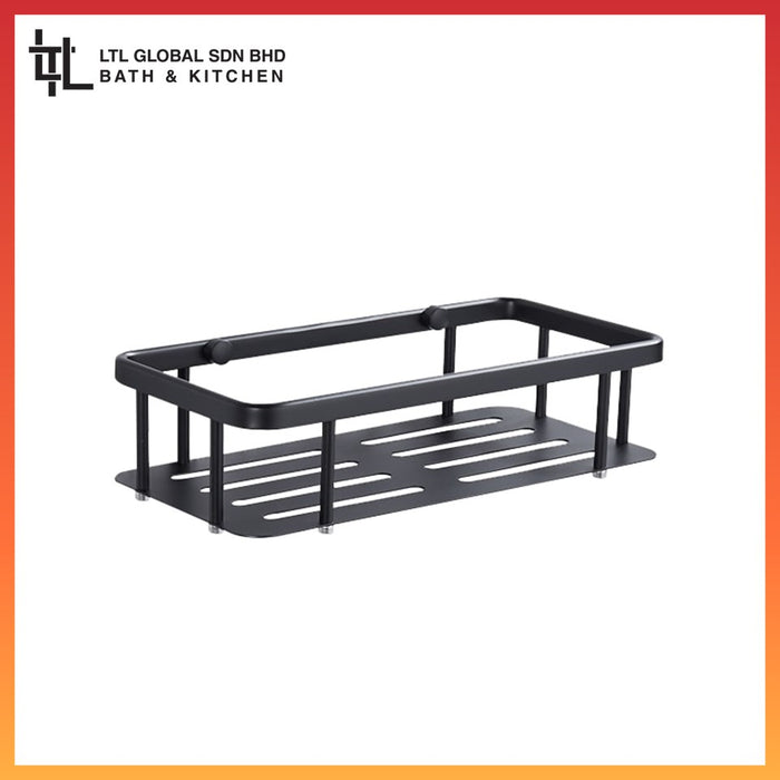 Corro SUS304 Stainless Steel Bathroom Basket Black | CBK5-35B