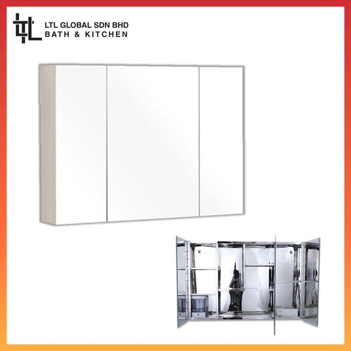 CORRO 100% Stainless Steel Bathroom Mirror Cabinet With Soap Dispenser | CMC 80550