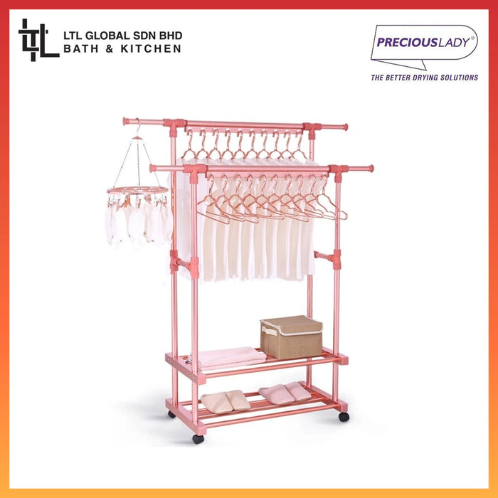 PRECIOUS LADY Extendable Laundry Rack With Roller | PL61