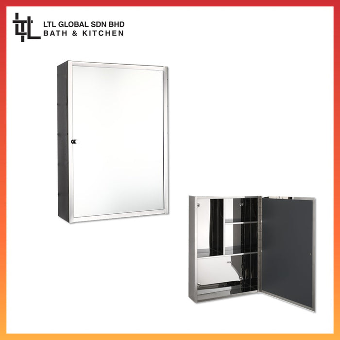 Corro Stainless Steel Bathroom Mirror Cabinet | CMC35502 | CMC40606