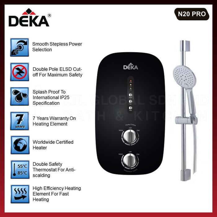 DEKA PRO N20 Water Heater WITH DC PUMP | N20 PRO