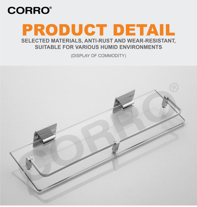 CORRO SUS304 Glass Shelf Single Rack Basket | CGS 701C