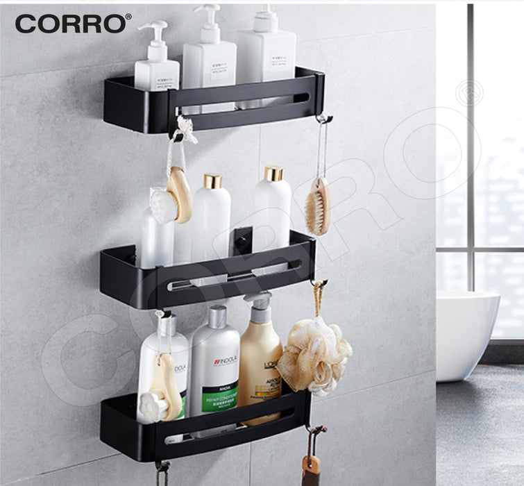 Corro SUS304 Stainless Steel Bathroom Basket Black | CBK2-30B