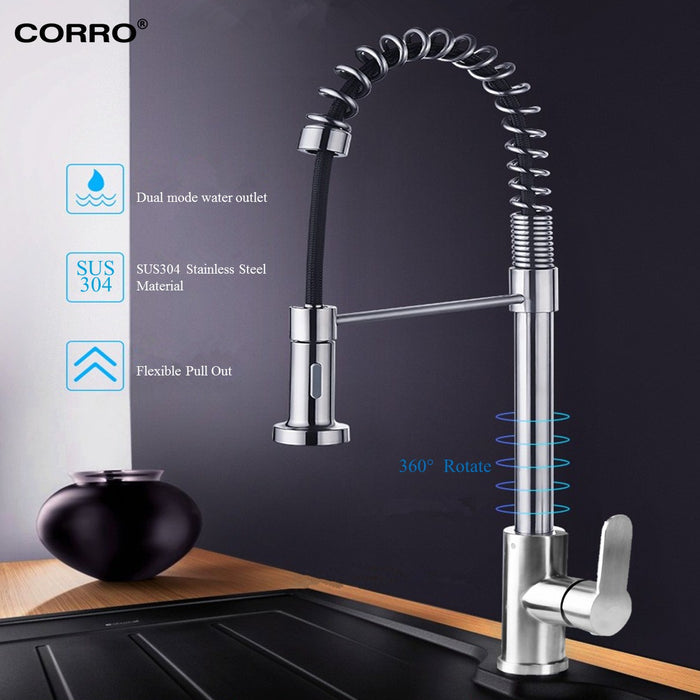 CORRO SUS304 High Quality Heavy Duty Stainless Steel Kitchen Sink Mixer Tap | CKPT 8666