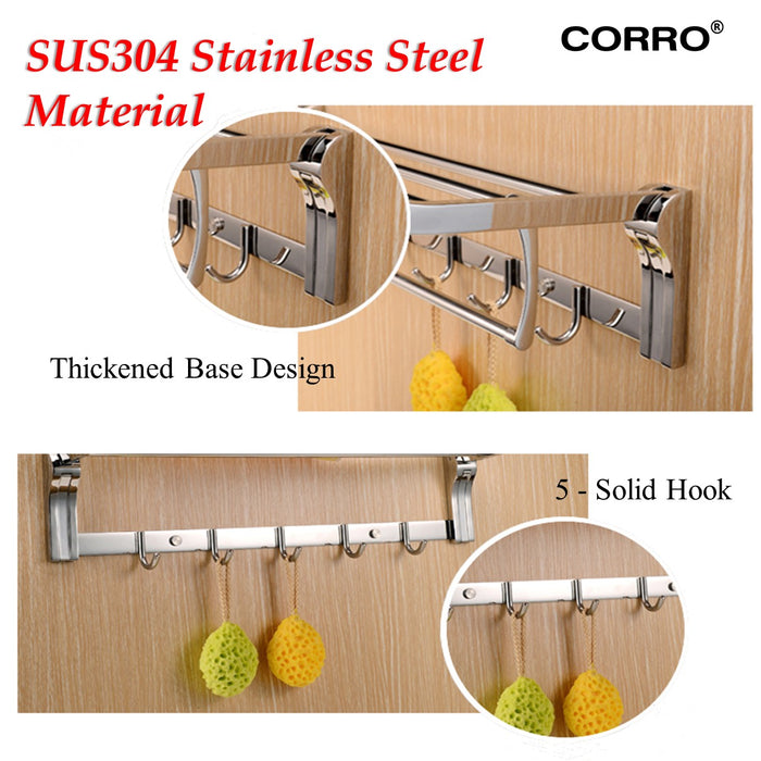 CORRO High Quality SUS304 Stainless Steel Foldable Towel Rack | CFTSH 401-60M | CFTSH 401-75M