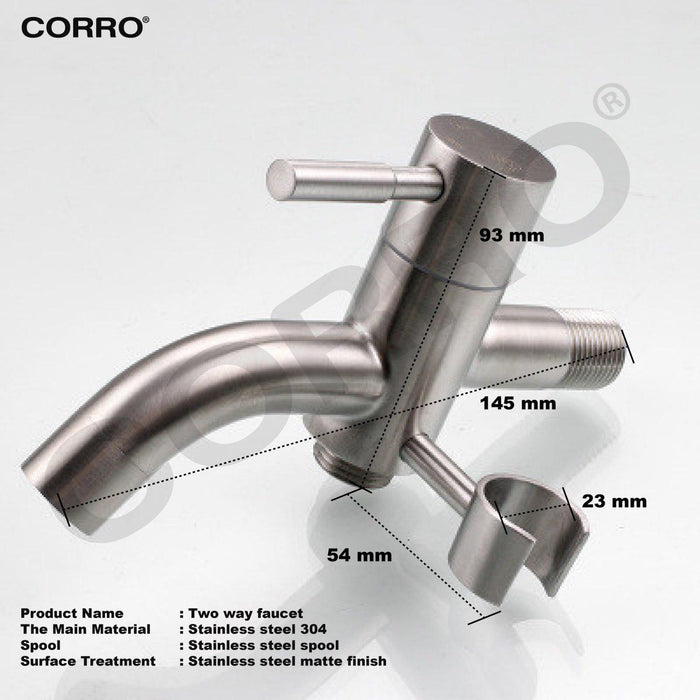 CORRO SUS304 Stainless Steel Two Way Tap | CTWT 8222
