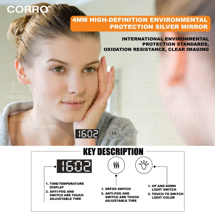 CORRO Luxury Design Bathroom Mirror Cabinet | CMC 8005501-L